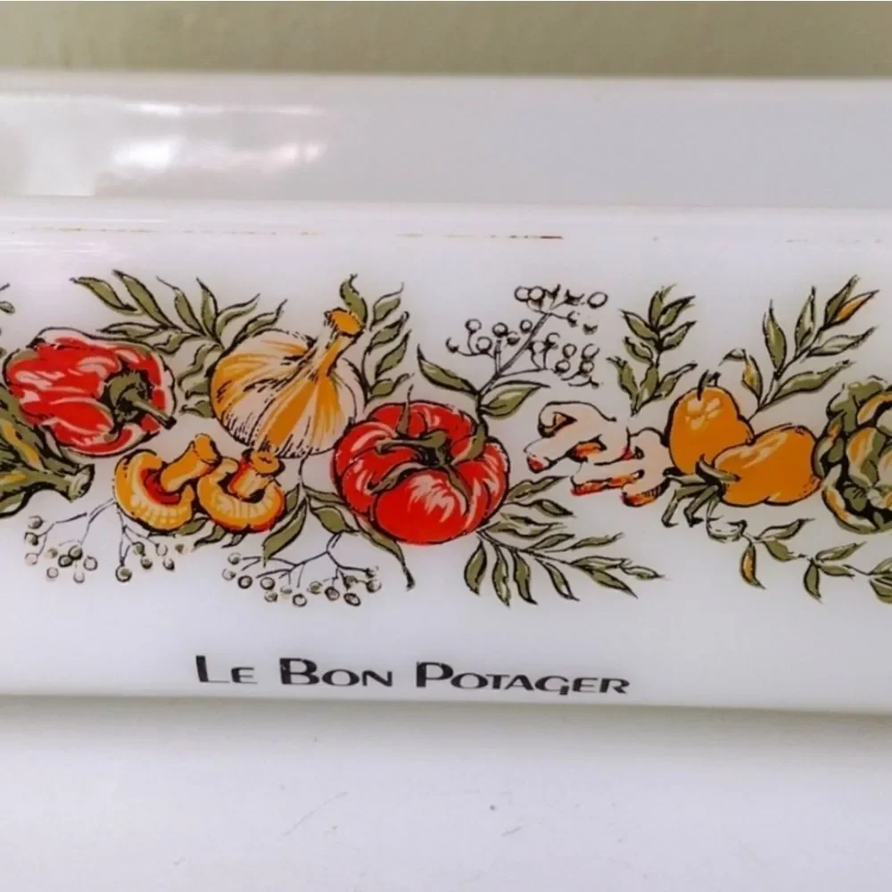 Anchor Hocking Vntg Fire King Le Bon Potager‎ Baking Loaf Pan
